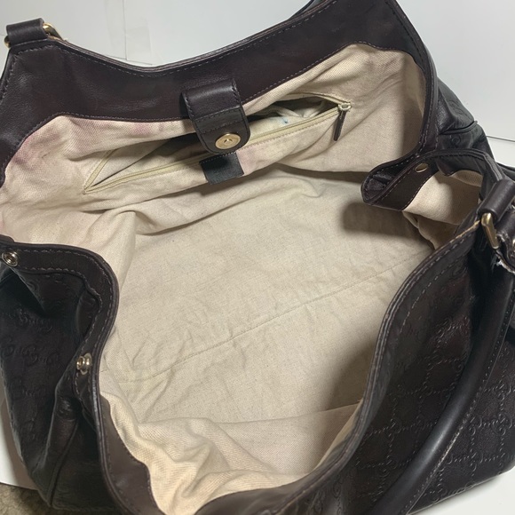 Gucci Guccisima Sukey Large Leather Tote Brown - Picture 7 of 8